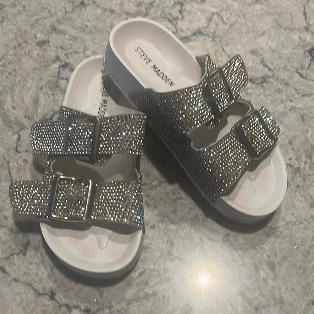 Steve Madden girls rhinestone sandals